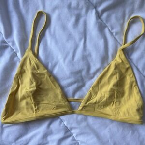 Toast Swim Bikini Top Signature Triangle Strappy Brown Size‎ M NWOT